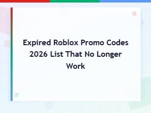 Expired Roblox Promo Codes 2026 – Full List of Codes That No Longer Work